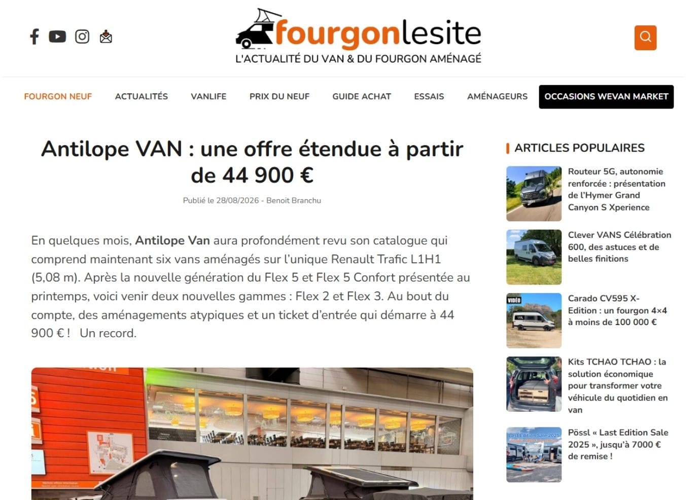 Antilope Van – Nieuwe Flex 2- en Flex 3-reeksen