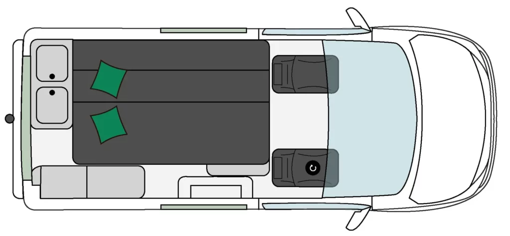 campervan 2 tot 4 plaatsen Flex PLUS nacht